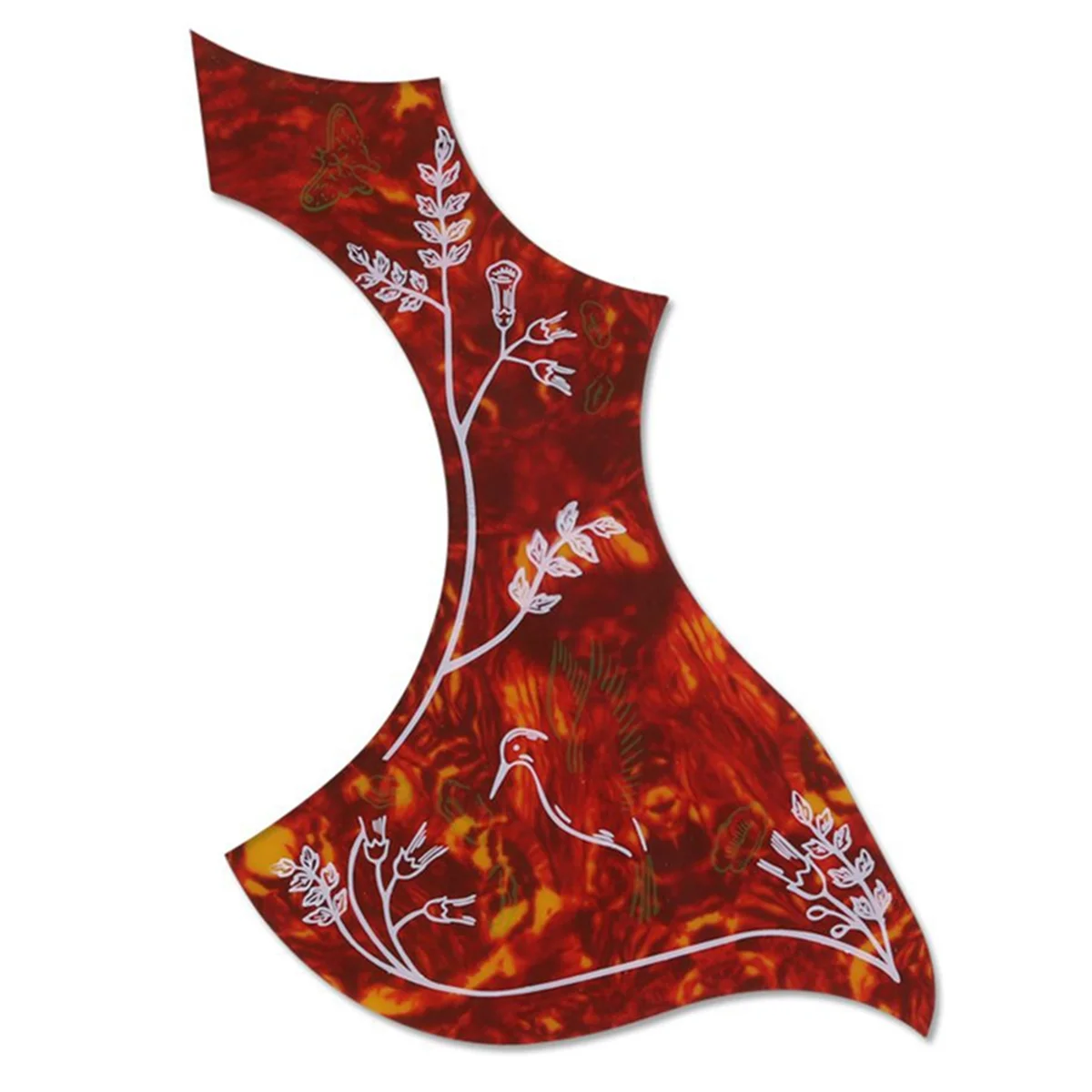 Flower, Bird Butterfly Guitar Pickguard Decorative Self-Viscous Sticker String Guitar Guard Protection Patch