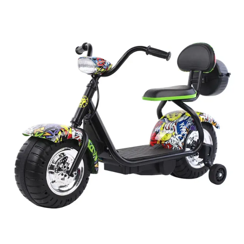 

Newest Children's Electric City Scooter Kids Ride-on Car with Plastic and Metal Materials Inspired by Halley Motorcycle