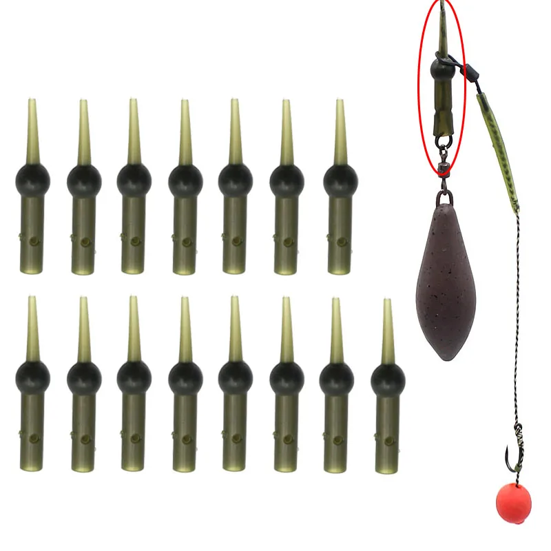 15pcs Carp Fishing Rubber Chod Heli Buffer Sleeve Accessories Carp Hiar Rig  For Carp Fishing Terminal Method Feeder Tackle