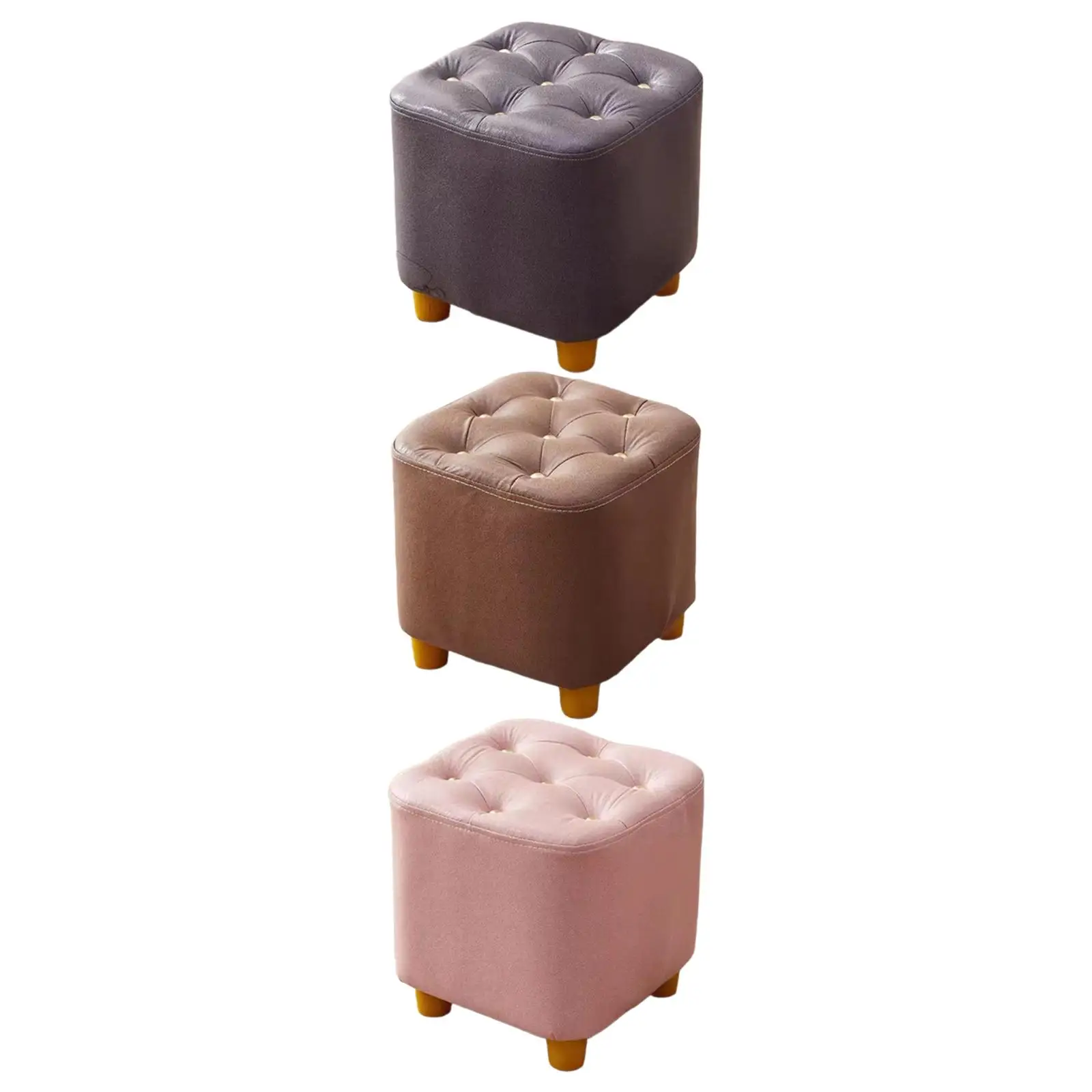 Small Footstool Ottoman Foot Rest Stool Sofa Tea Stool Ottoman Stool Footrest for Entryway Playroom Living Room Nursery Bedroom