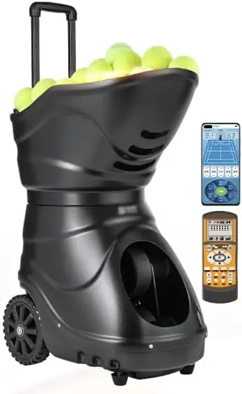 リチウム電池搭載のポータブルテニスボールマシン、リモコン付き自動ボールランチャー、テニス練習用
