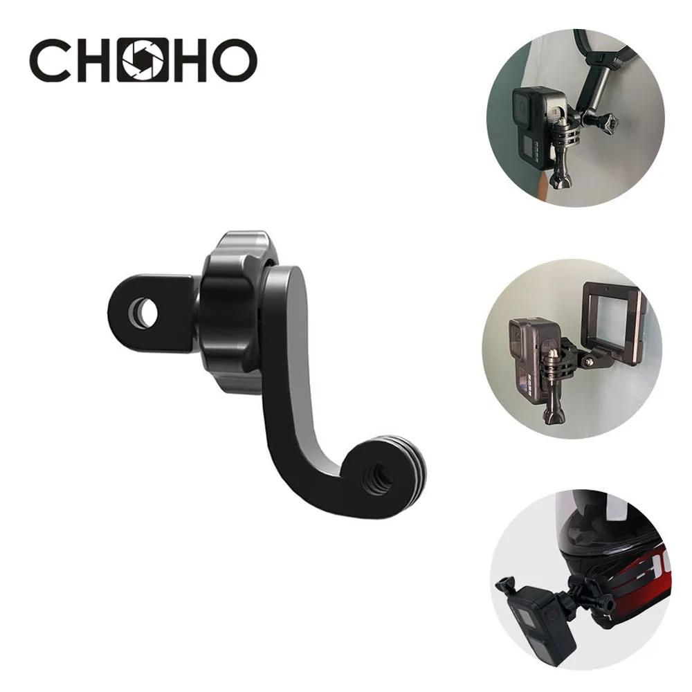 For GoPro 13 Accessories 360° Vertical Bracket Adapter 90-degree conversion Motorcycle Helmet Chin Mount Holder For Insta360 Dji