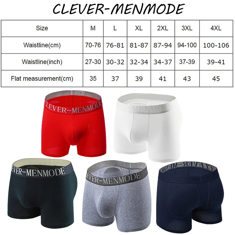 CLEVER-MENMODE Männer sexy Butt Enhancement Boxer abnehmbare Schwamm Pad Hosen Hip Lift u Tasche Body Shaping Dessous Homosexuell Uder pants