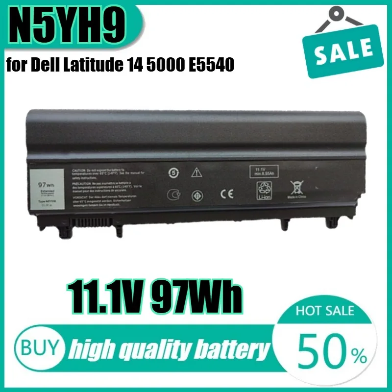 

11.1V 97Wh N5YH9 Laptop Battery for Dell Latitude 14 5000 E5540 E5440 VVONF VJXMC VV0NF 451-BBID