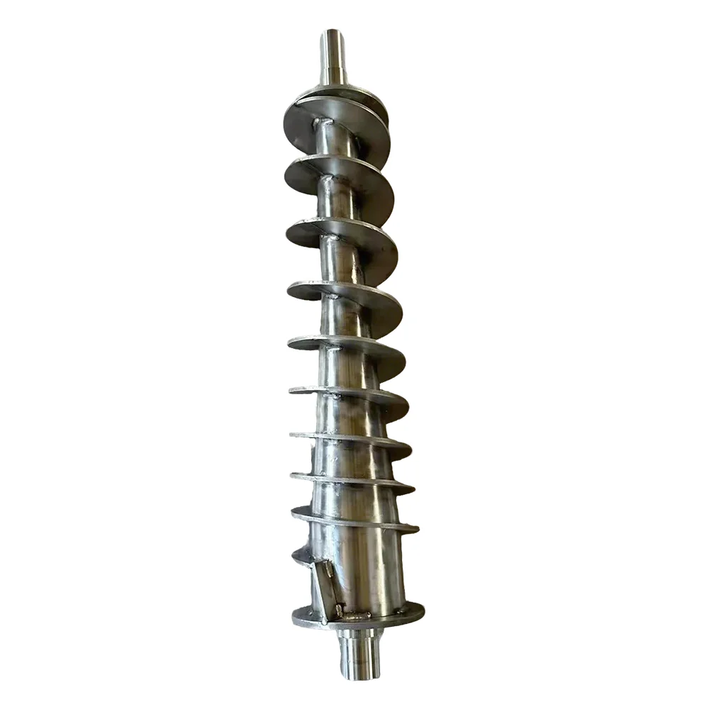 Heavy-Duty Cold-Rolled Stainless Steel Spiral Shaft with Blades Non-Standard Custom Spiral Auger Shaft for Injection Molding
