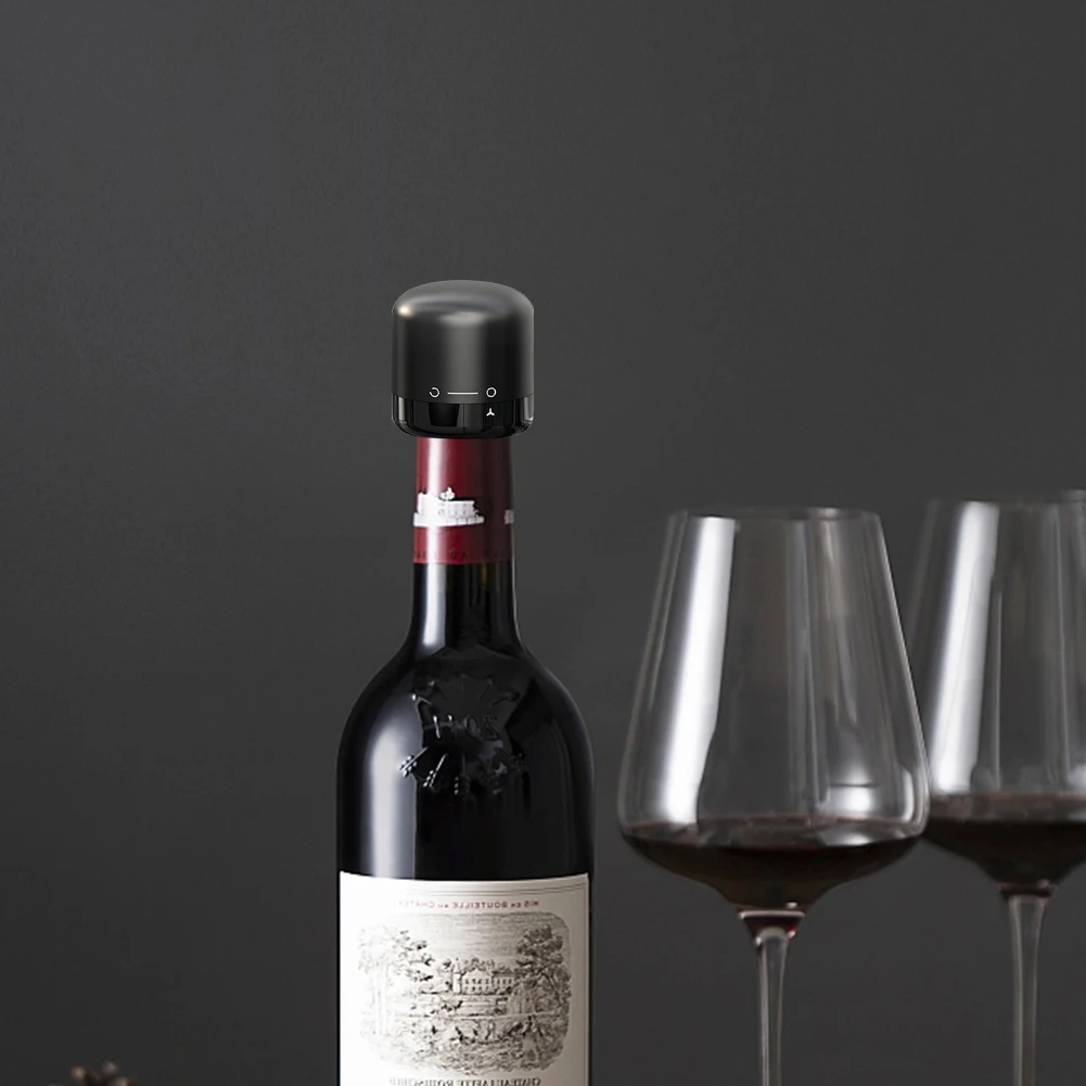 Tapón de botella de vino tinto con bloqueo de giro, Mini tapón sellador, reutilizable, a prueba de fugas, para champán, conservar la frescura