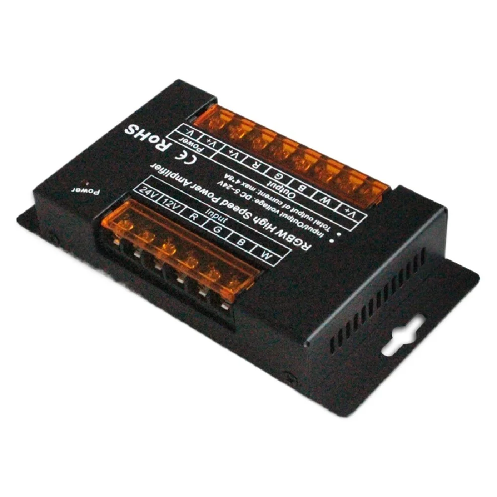 

10PCS Input Voltage DC12V 24V LED Single Amplifier 4Channels RGBW/RGBWC LED Signal Repeater For DMX 512 RGB Strip Light