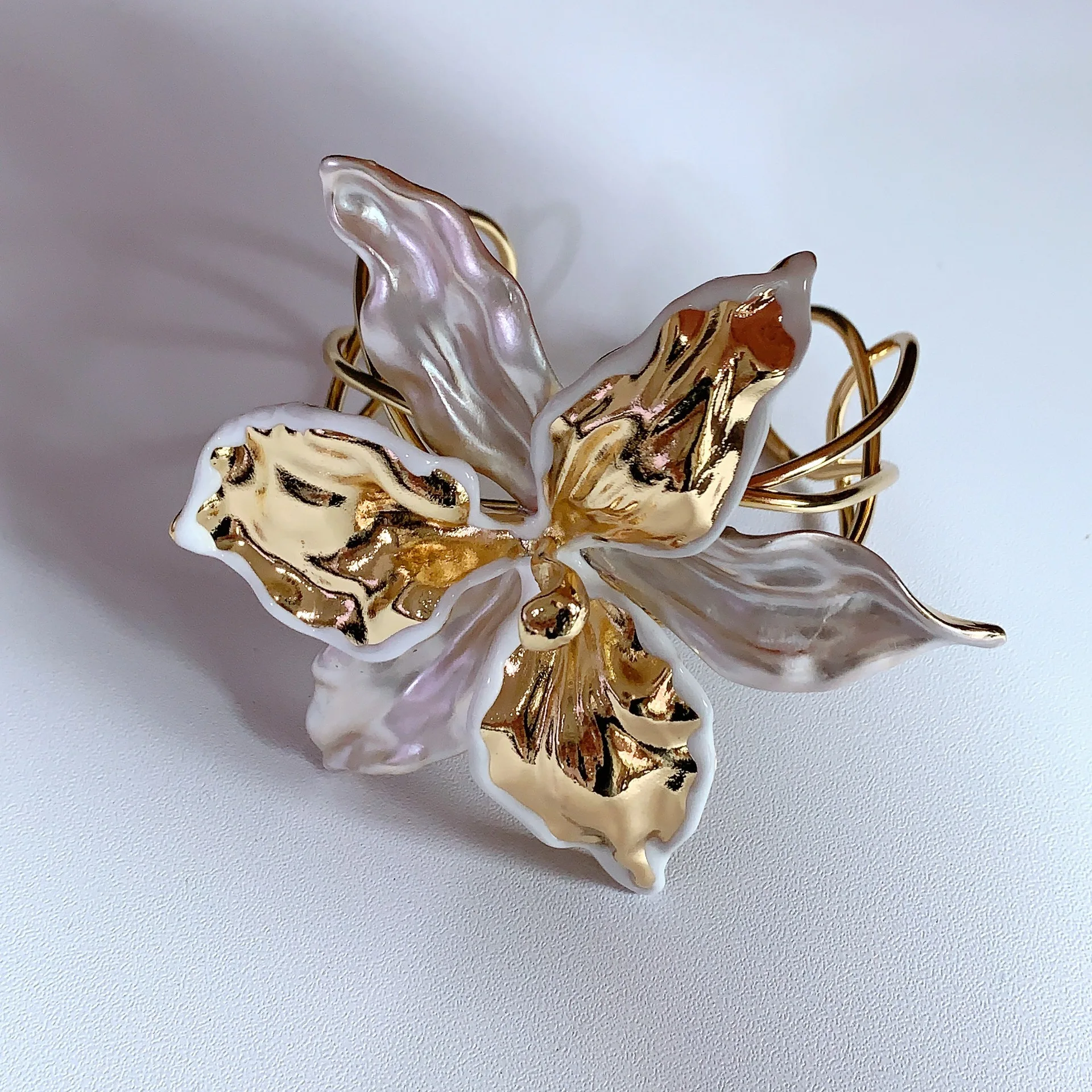 

Hollow Out Flower Bangles for Women, Arm cuff Bracelets