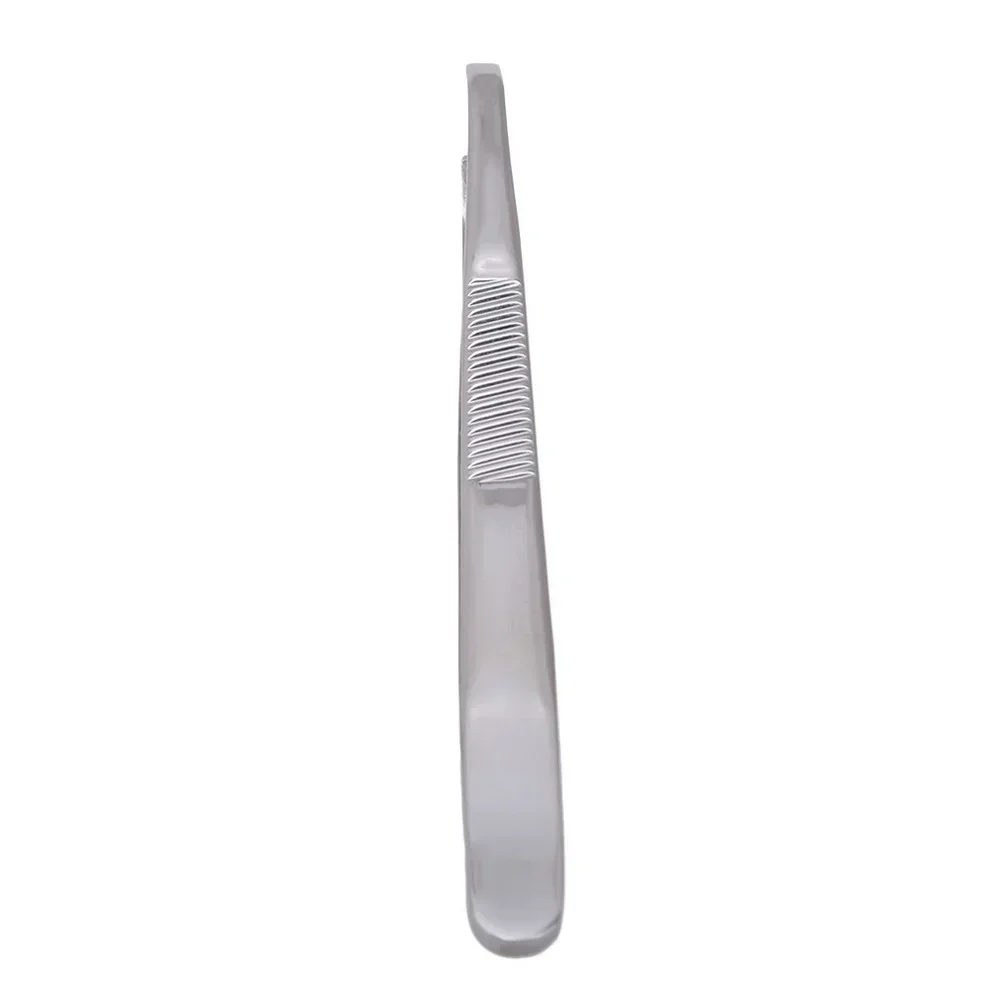 Pinzas de maquillaje para pestañas y cejas, punta plana inclinada de acero inoxidable, herramientas de belleza para depilación Facial, 1 Uds.