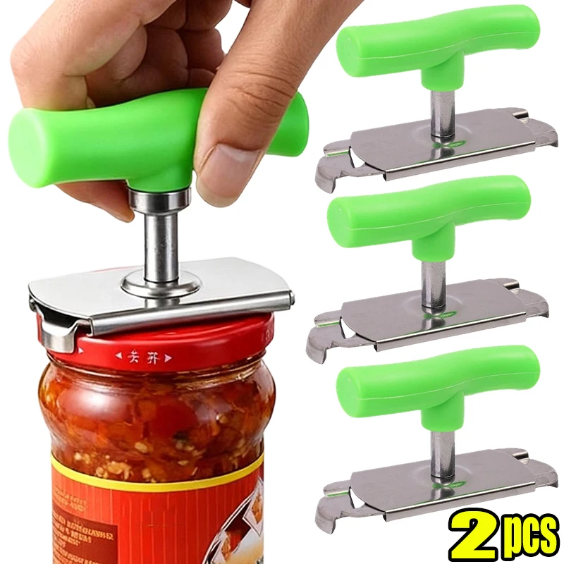 Lid Opener Stainless Steel Bottle Opener Adjustable Kitchen Opener Easy Twist Lid Tool for Glass Jar Sauce Pickle Bottle Kitchen
