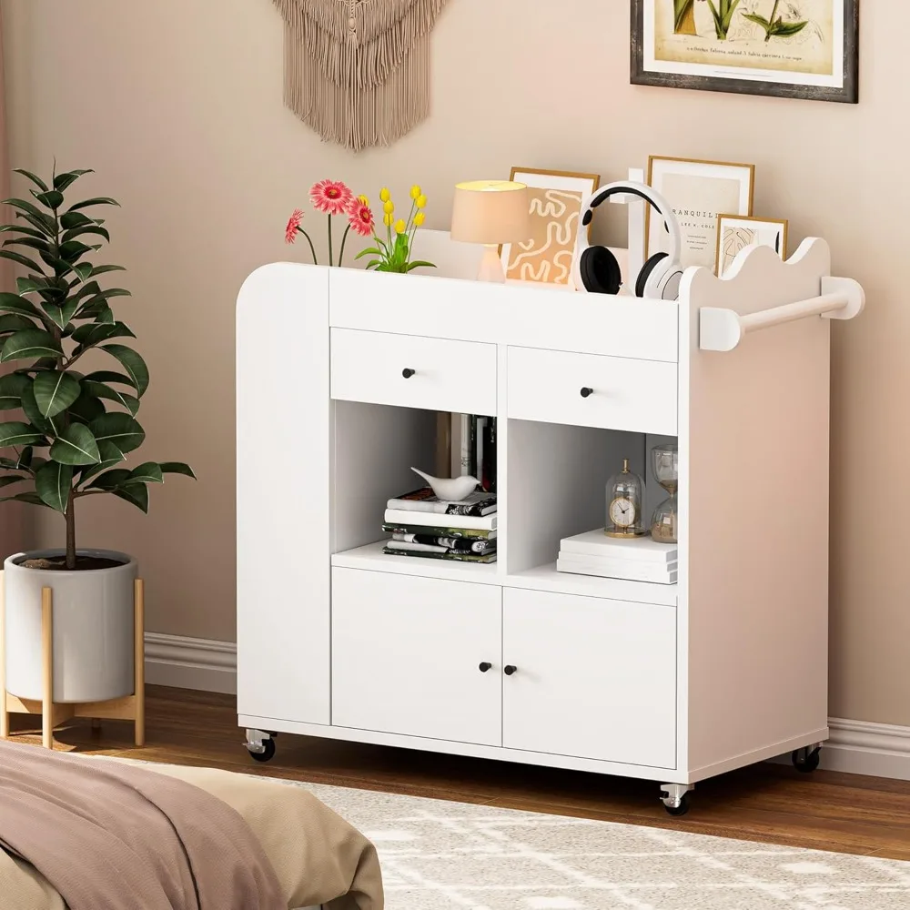 3 أدراج مع 4 صناديق دوارة مفتوحة بعجلات #3