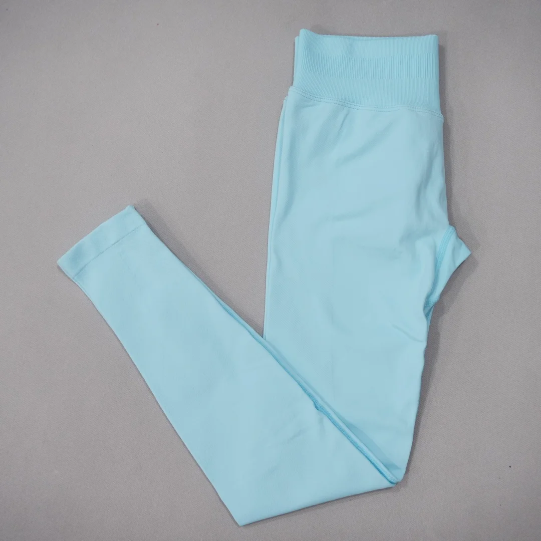 DF-LOGO Nieuwe Dames Naadloze Hoge Taille Yoga Leggings Bill Liftende Compressie Buikcontrole Gym Running Workout Slanke Sportbroek