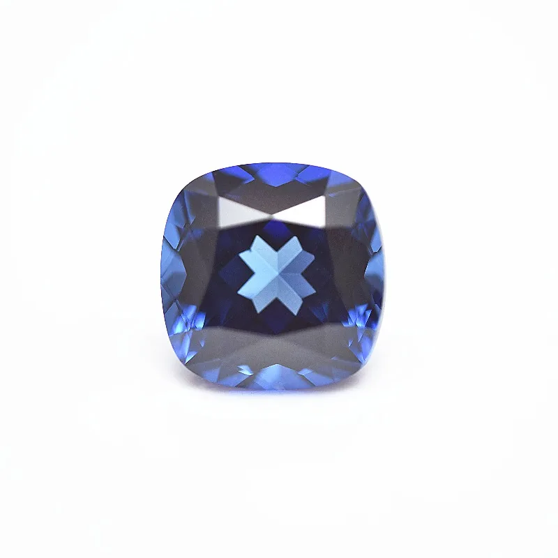 Lab Grown Sapphire Cushion Cut Royal Blue Color Cost-effective Loose Stone Used for Making Jewelry Selectable Certificate