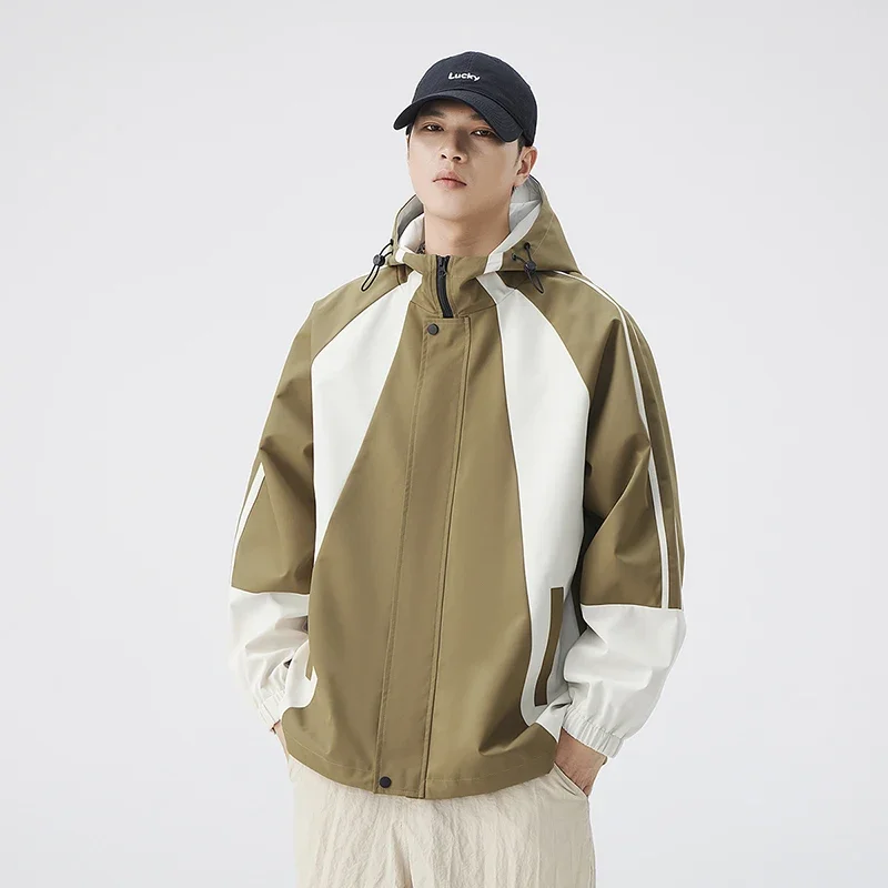 

Men's Windbreakers Hooded Casual Jackets Outdoor Jacket Windbreaker Camping Climbing Trekking Outdoor Jacket Unisex 24-7836