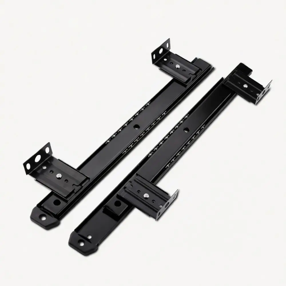 Keyboard Tray Slides Drawer Runners Cold Rolled Steel Furniture Hardware Heavy Duty Mute Rail For Computer Desk Under Desk