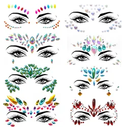 1PCS Face Jewelry - Face Gems Mermaid Face Jewelry Sticks Carnival Accessories for Holiday Costumes and Makeup Eye Decoration