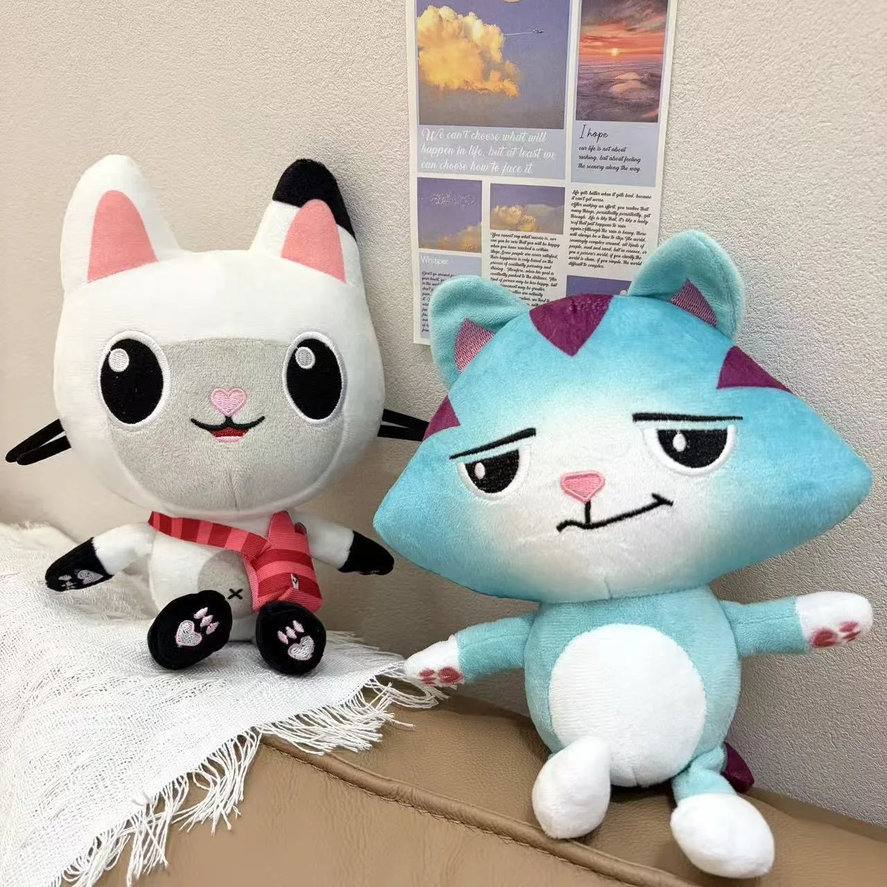 Peluches de Animales de Gabby Dollhouse, Adorables Peluches de Gaby, Peluche de Gato de Casa, Muñecos de Peluche de Dibujos Animados, Peluches de Gato Sirena