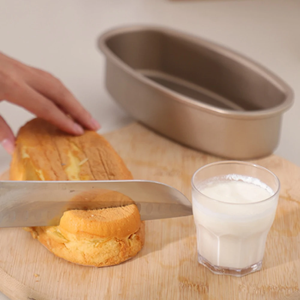 23Cm Oval Non-stick Pans Carbon Steel Cheesecake Bread Loaf Baking Mold Tin Tray Baking Tool Kitchen Accessories