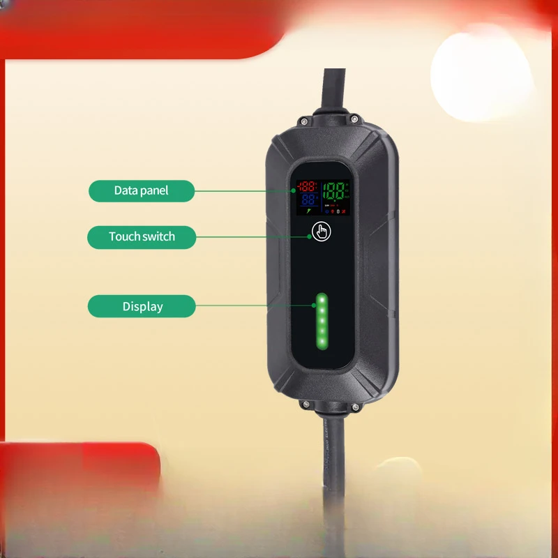 European standard portable charging gun TYPE2 household charging pile CEE new energy vehicle 32A is charged with 22KW.