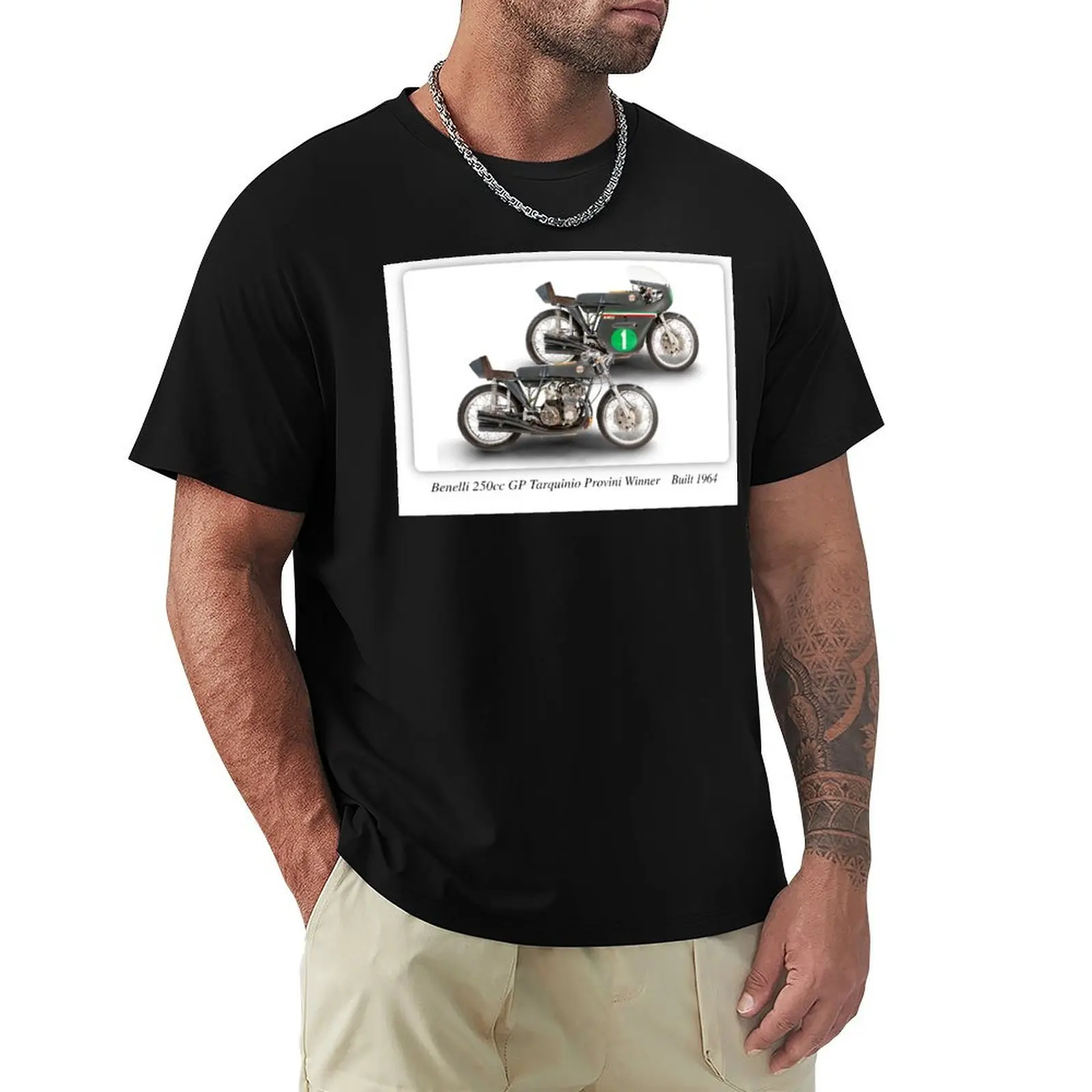 

Benelli 250cc GP Motorcycle - A3 Print Poster on Photographic Paper T-Shirt designer shirts cute tops plain black t shirts men
