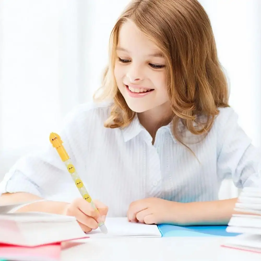 

6 шт./компл., новый набор стираемых ручек в форме животных, наконечник 0,5 мм, черные/синие чернила, нейтральная ручка, быстросохнущий инструмент для письма, гелевая ручка, подарок