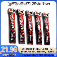 iFlight Fullsend 1S HV 300mAh 40C Lipo Indoor Crossover JST-PH2.0 Charge Plug Li-Ion Battery for Model Aviation