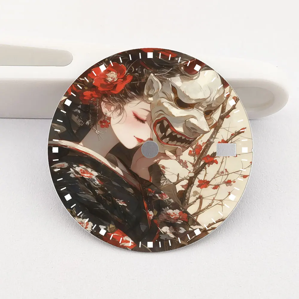 28.5mm dial with Jap elements NH35 dial creative color printing series dial is suitable for NH35/36 movement watch accessories