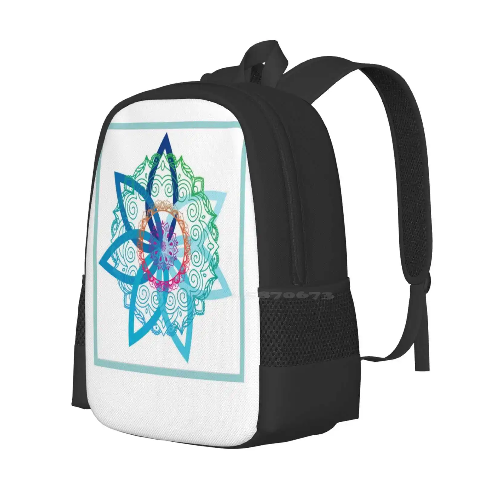 Blue Mandala Pattern Design Bagpack, Mochilas Escolares, Citações, Humor Engraçado, Gen Z Sarcástico, Palavras Punny, Inteligente Intelectual