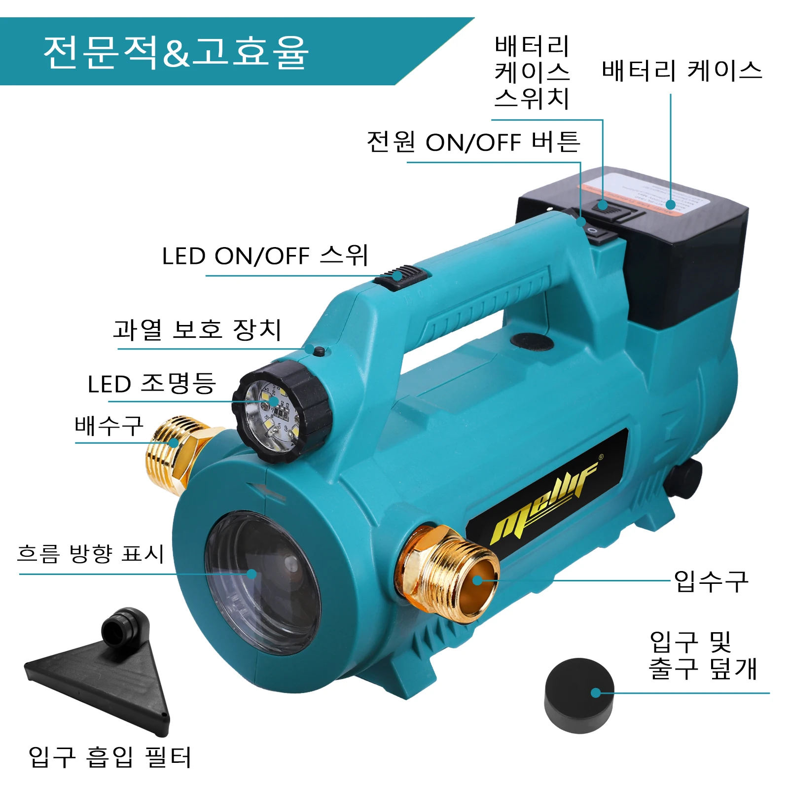 Pompa Sommersa A Batteria Makita 18V - Per Acqua Sporca E Irrigazione - Portatile Con Tubo 1m E Filtro
