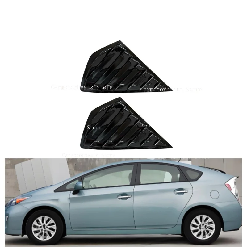 Car Side Window Louver For Toyota Prius XW30 2009 2010 2011 2012 2013 20142015 Car Rear Window Shutter Cover Spoiler Gloss Black