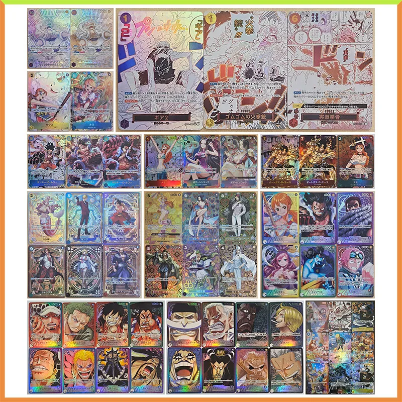 

Anime ONE PIECE DIY ACG Collectible Card Luffy Nami Ace Hancock Sanji Shanks Shirahoshi Jinbe Sabo Toys for boy Birthday Present