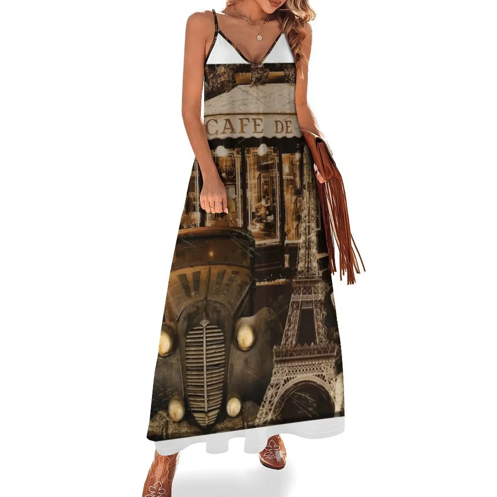 

Streets of Paris I Sleeveless Dress women's evening dresses elegant women's dresses sale