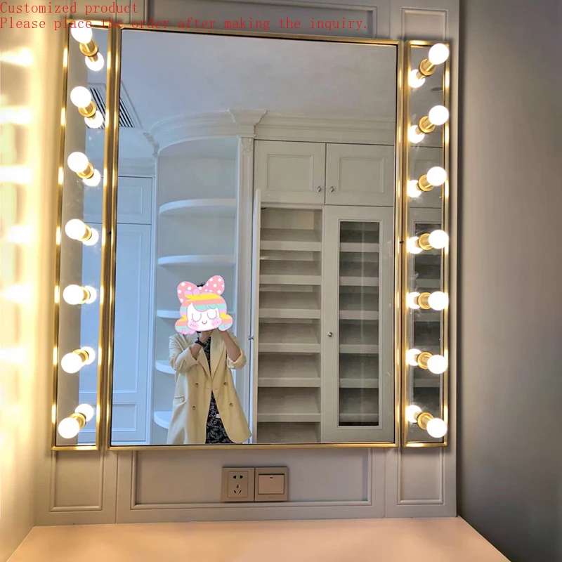

Custom.Custom .Custom.One Piece Custom Powder Room Custom Size Shape Round Magnifying Makeup Led Light for Makeup Mirror Table