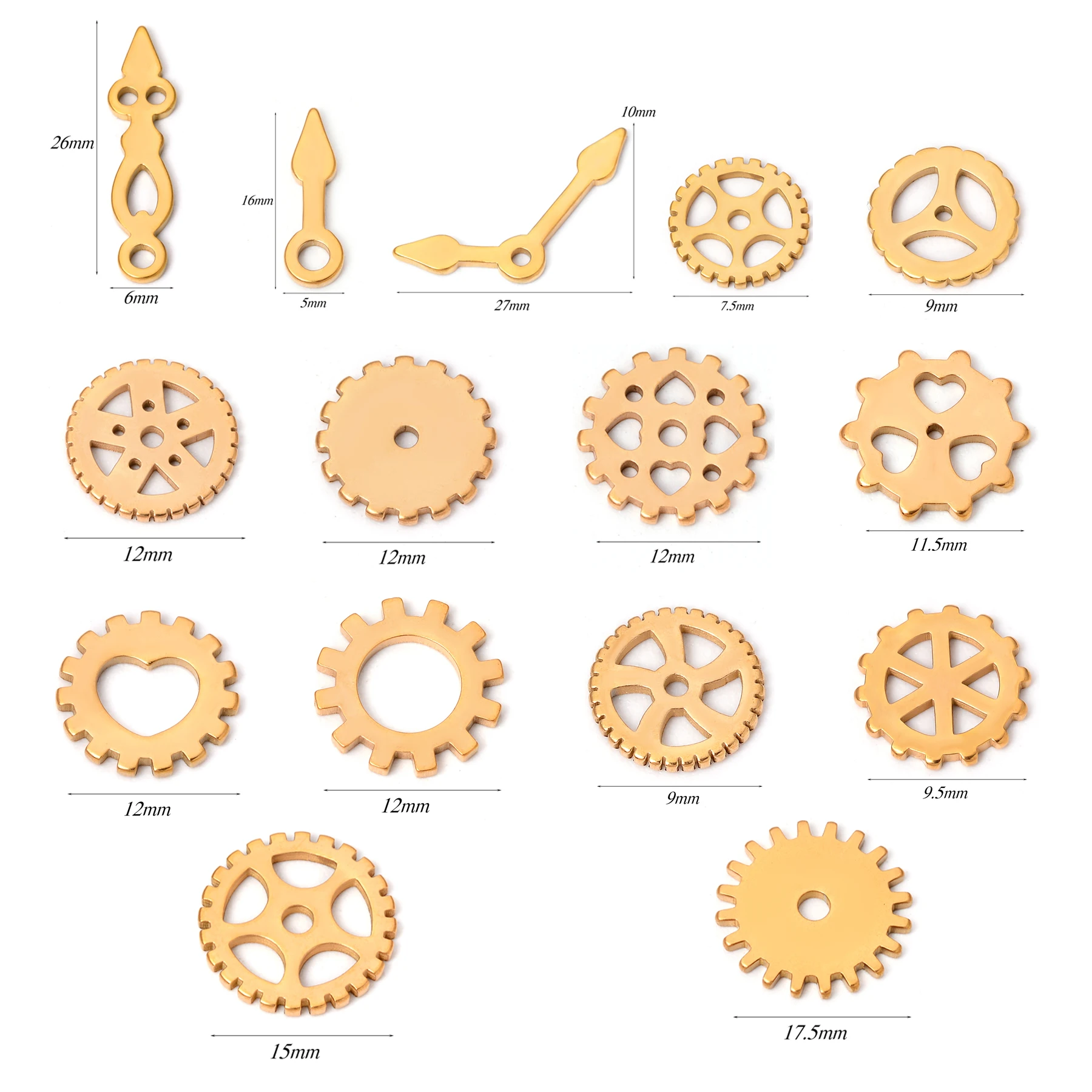 20 Stück Edelstahl-Zahnrad-Anhänger, Mechanische Steampunk-Zahnräder, Charms für DIY-Schmuckherstellung, Halsketten-Zubehör, Bastelarbeiten – Detail 1