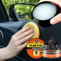 Car Plastic Part Restorer, Black Interior Trim Polishing Wax, Refurbishment Agent, Repair Plastic Scratches, Tire Shine Paste