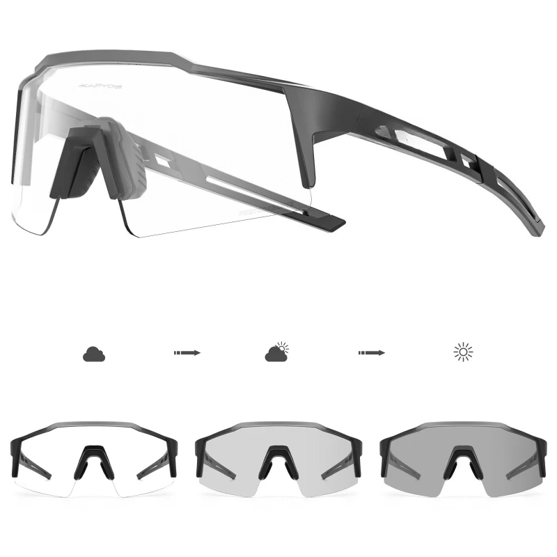 Anti-fog discoloration cycling glasses professional sports outdoor windproof women's myopia goggles