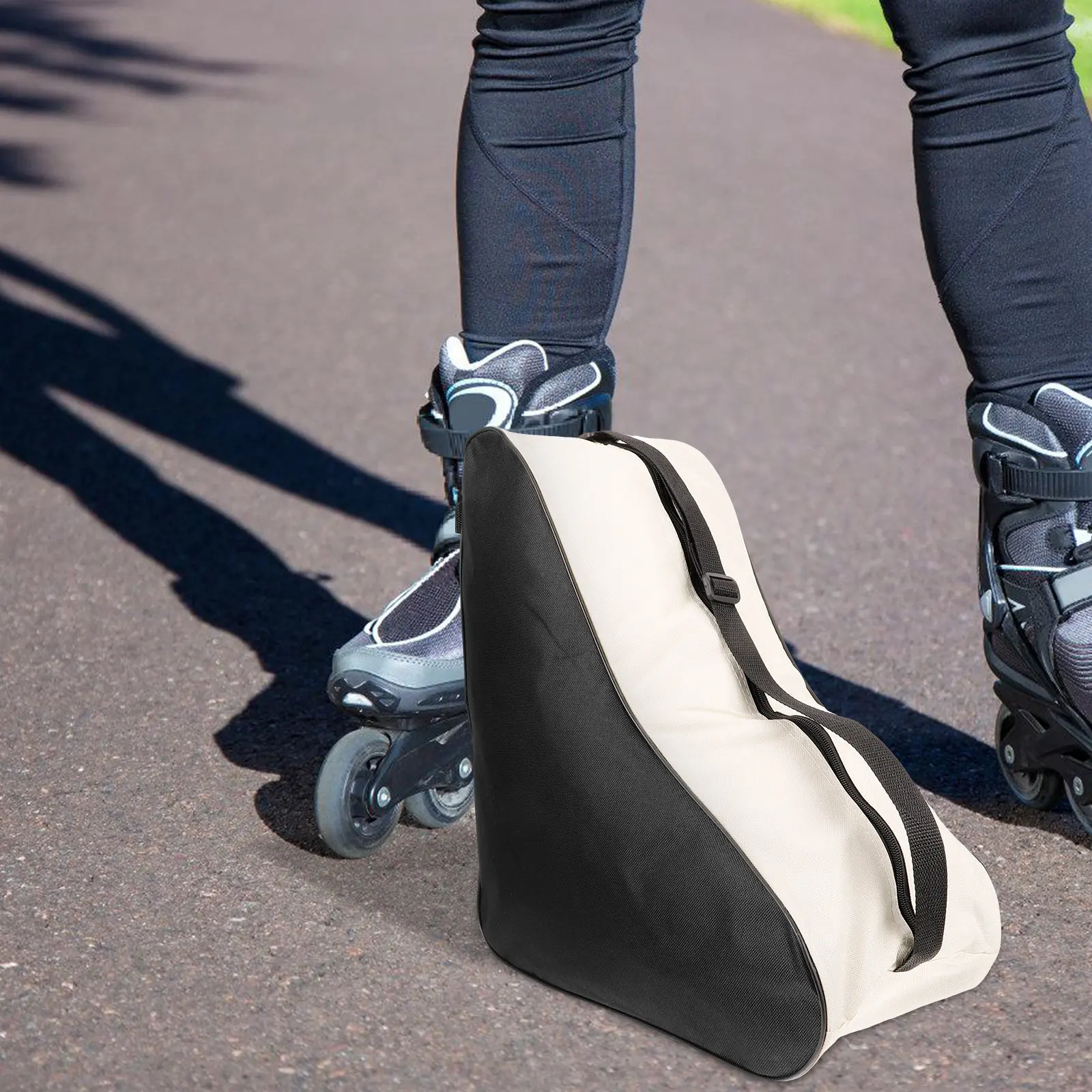 

Roller Skates Bag Easy Clean Foldable Strong Handle Portable Skates Holder for Skating Accessories Gear Transport