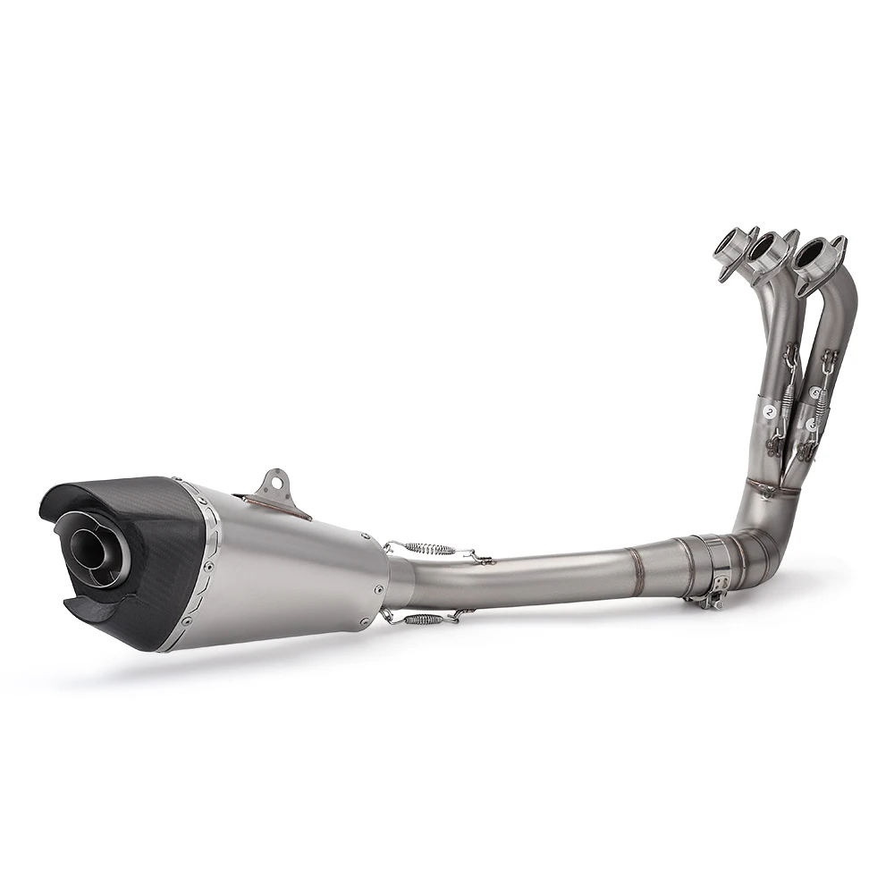 

AT2 Complete Motorcycle Exhaust System 2021-2025 New Condition Front Link Pipe For MT09 XSR900 Stainless Muffler