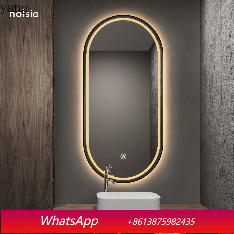 LMM modern framed intelligent defogging mirror bathroom toilet vanity mirror