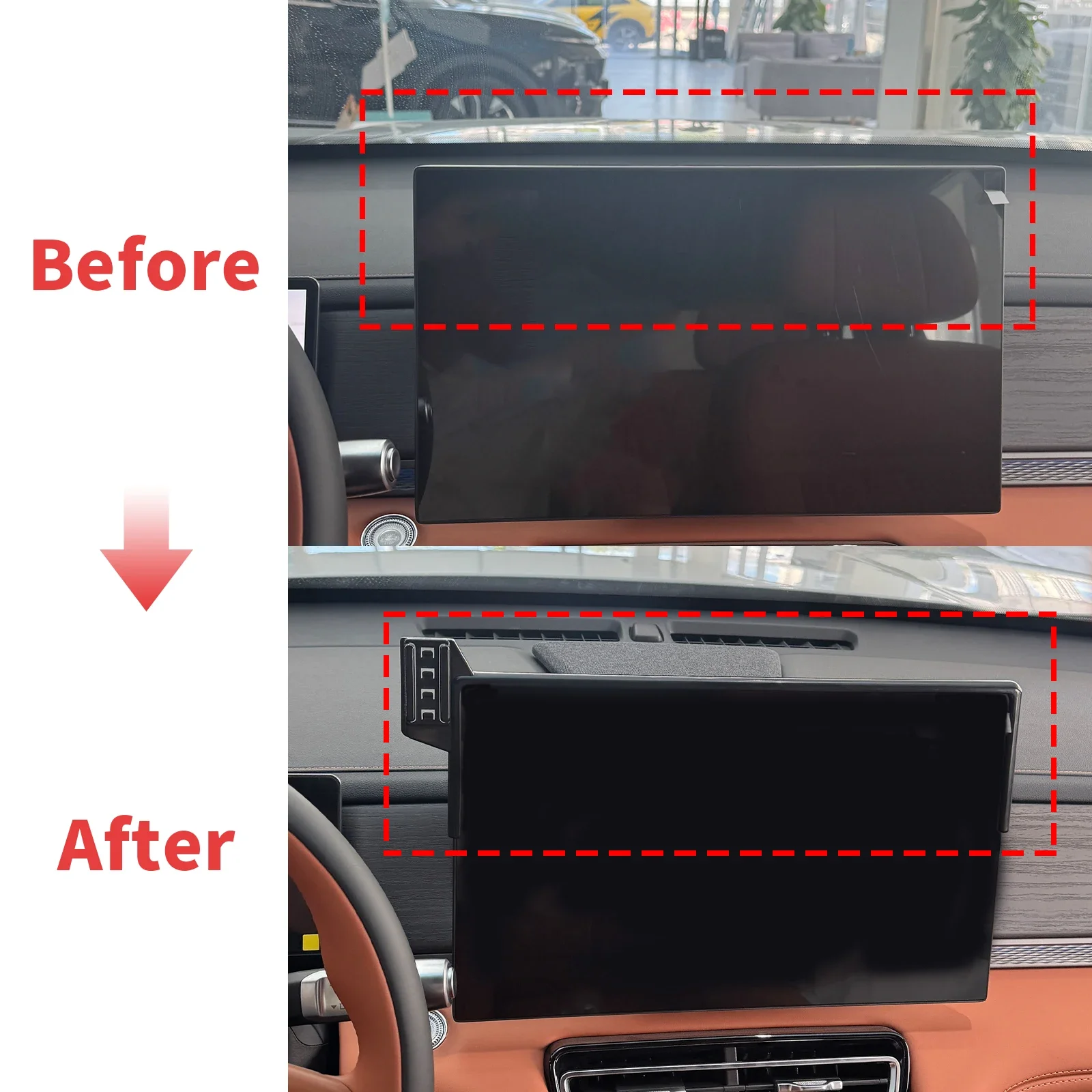 يصلح ل Jetour Shanhai L7 PLUS 2025 2026 2027 لوحة القيادة المحددة الملاحة حامل هاتف جبل تصميم السيارة ​ ​   اكسسوارات