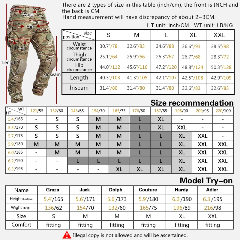 Imagem -05 - Calças de Combate com Joelheiras Calças Táticas Gen3 Algodão Preto Poliéster 3201 Idogear-g3