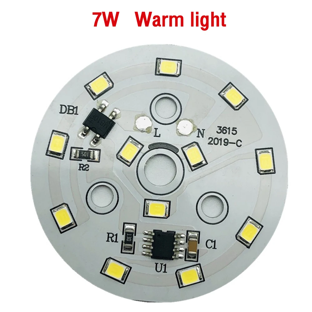 10pcs/lot LED Chip for Lamp Bulb 3W 5W 7W 9W SMD 2835 Round Light Beads AC 220V Bulb Chip Lighting Spotlight  Accessories