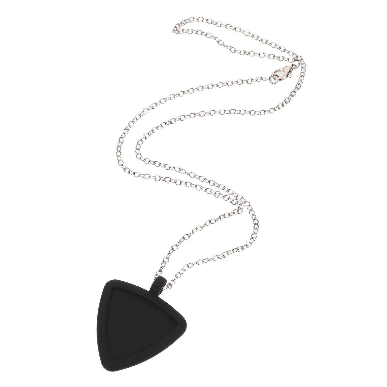 

Silicone Guitar Pick Necklace Holder Heart Design Double Compartment for Guitarists Picks Storage Lightweight Wearable Organizer