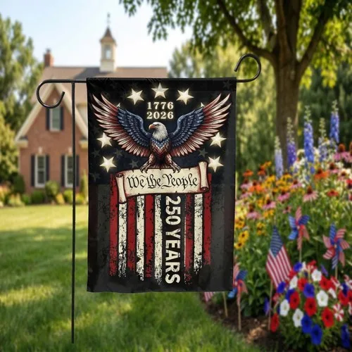 America 250th Anniversary Garden Flag  Vintage Eagle 1776-2026 ZZY