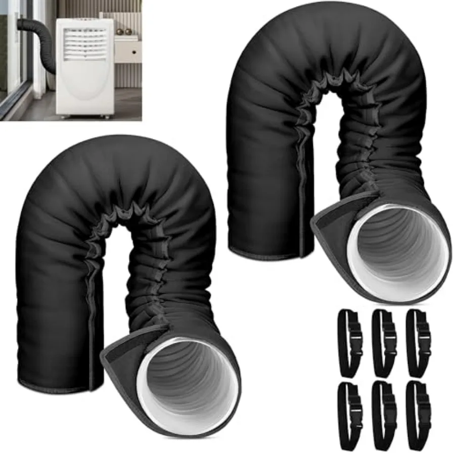 

Portable AC Hose Insulation Sleeve Set of 2, Portable Air Conditioners Insulated Hose Cover Wrap, Fit 5" and 5.9" Diameter Exha