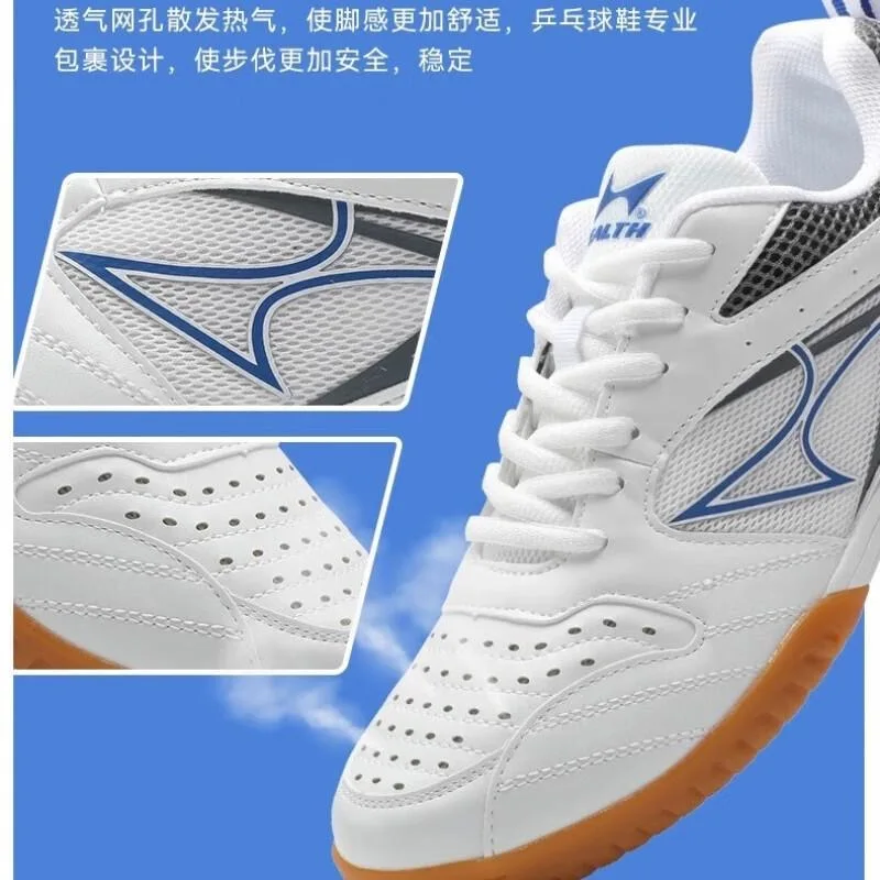 2025 ใหม่รองเท้าปิงปองสำหรับผู้ชายผู้หญิงคุณภาพสูงรองเท้าแบดมินตันรองเท้ากีฬาในร่มกันลื่นรองเท้าเทนนิสแบบยูนิเซ็กซ์