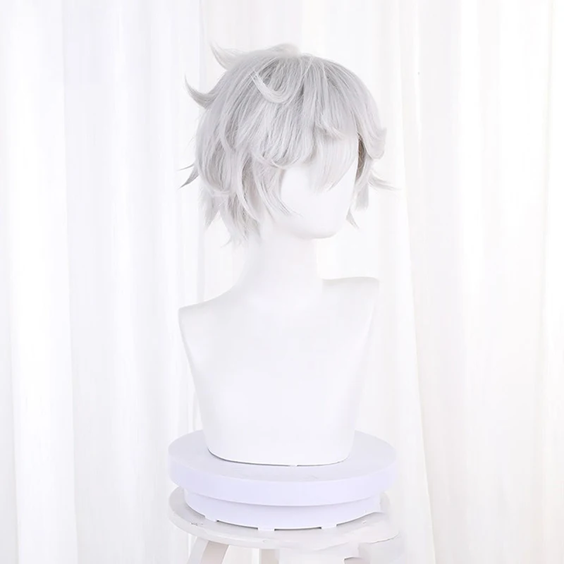 アニメ地獄の楽園キラーキャラクターモデリングウィッグガビマル役頭飾りコンサート男性用ヘッドウェアふわふわアンチカールショートヘア