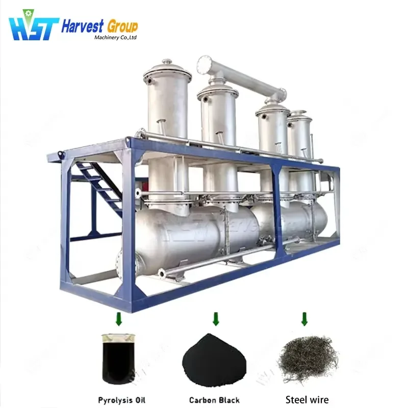 Crusher Small Pyrolysis Plant Plastic to Pyrolysis Plant Waste Tyre Oil Recycling Equipment Continuous Tyre Pyrolysis