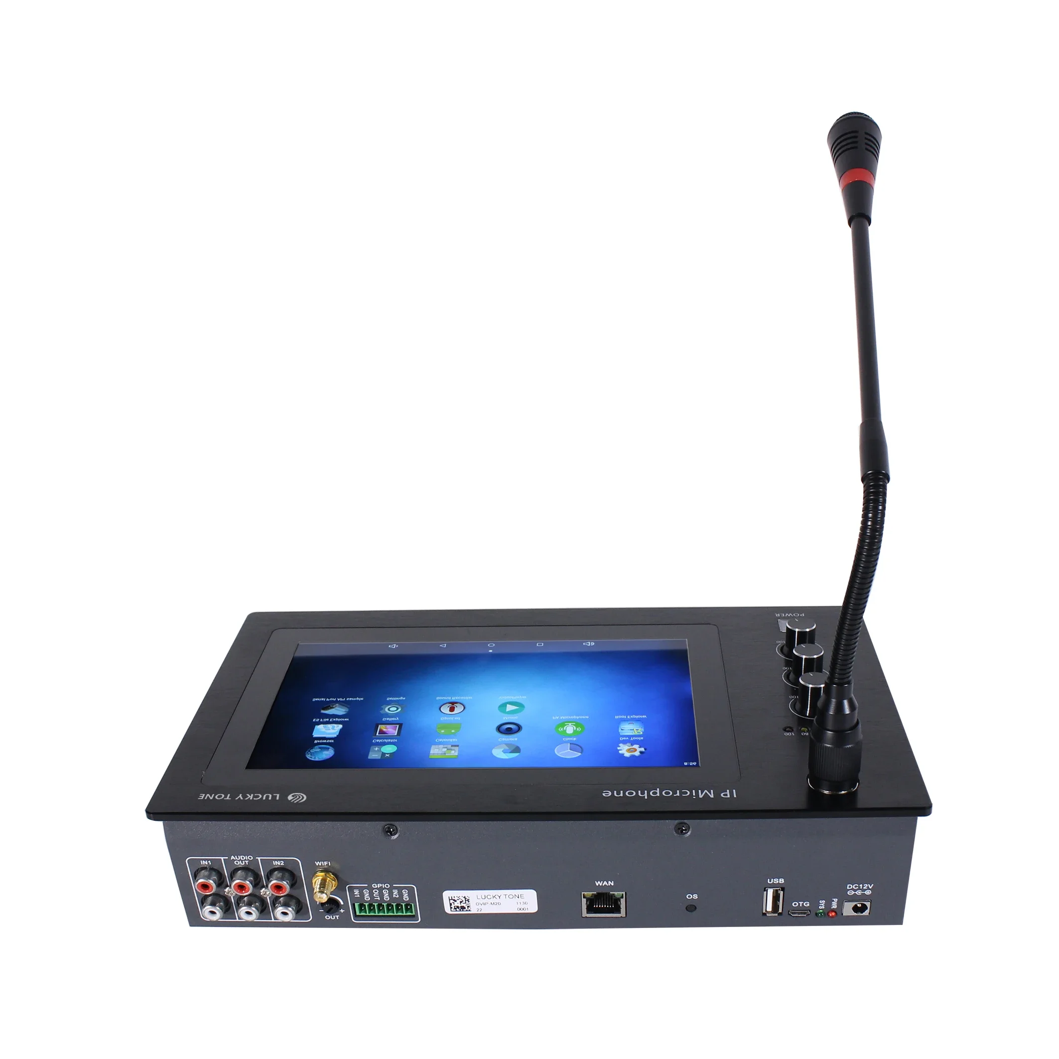 ON-VIF SIP PA SYSTEM SIP 8 Inch Touch Screen Microphone Desktop Wireless IP Paging Microphone Call Station