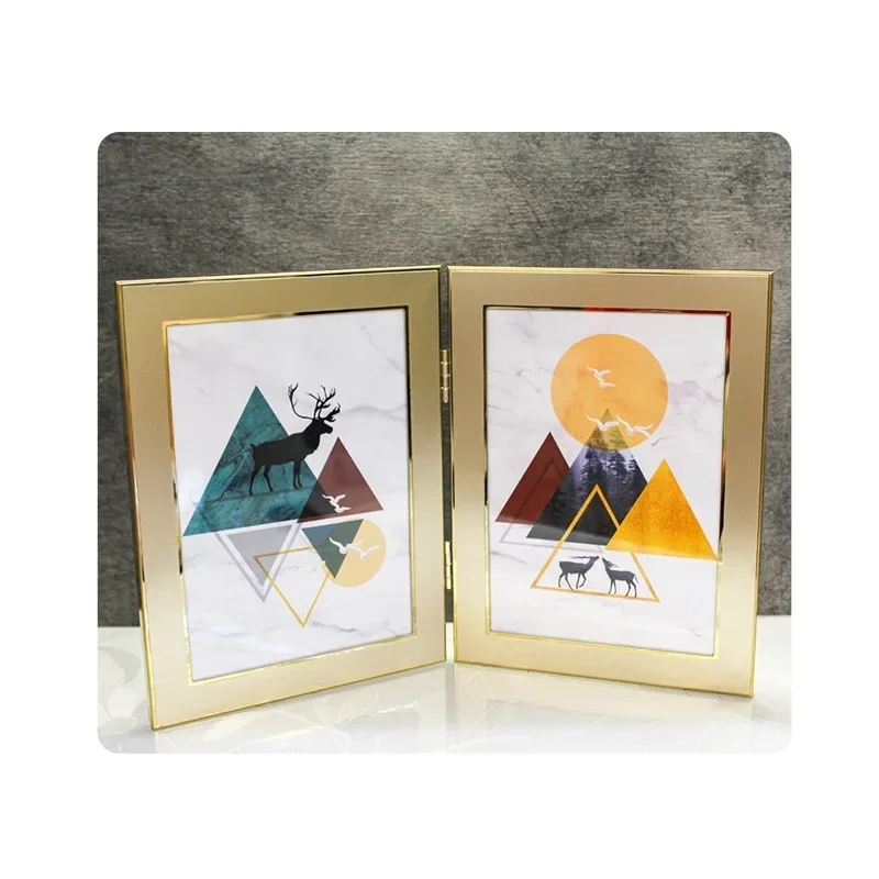 Aluminum Alloy Metal Photo Frame Finished Product, Dried Flower A4 Wedding Photo, Life Photo Display Frame, Painting Frame